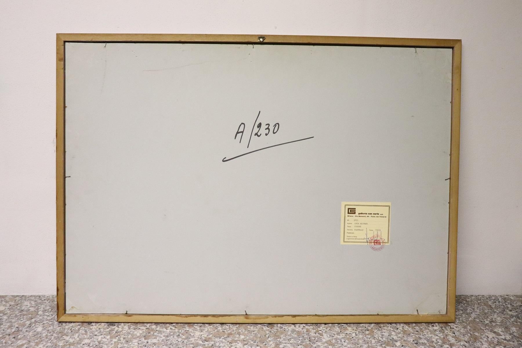 20th Century Important Italian Artist Crayons on Paper by Luca Alinari 6