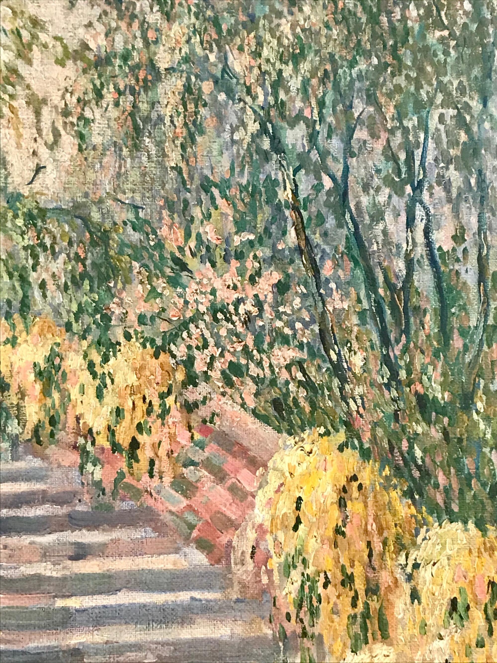 20th Century Impressionist Oil Painting Garden Landscape by Mary Lawrence In Good Condition In Vero Beach, FL