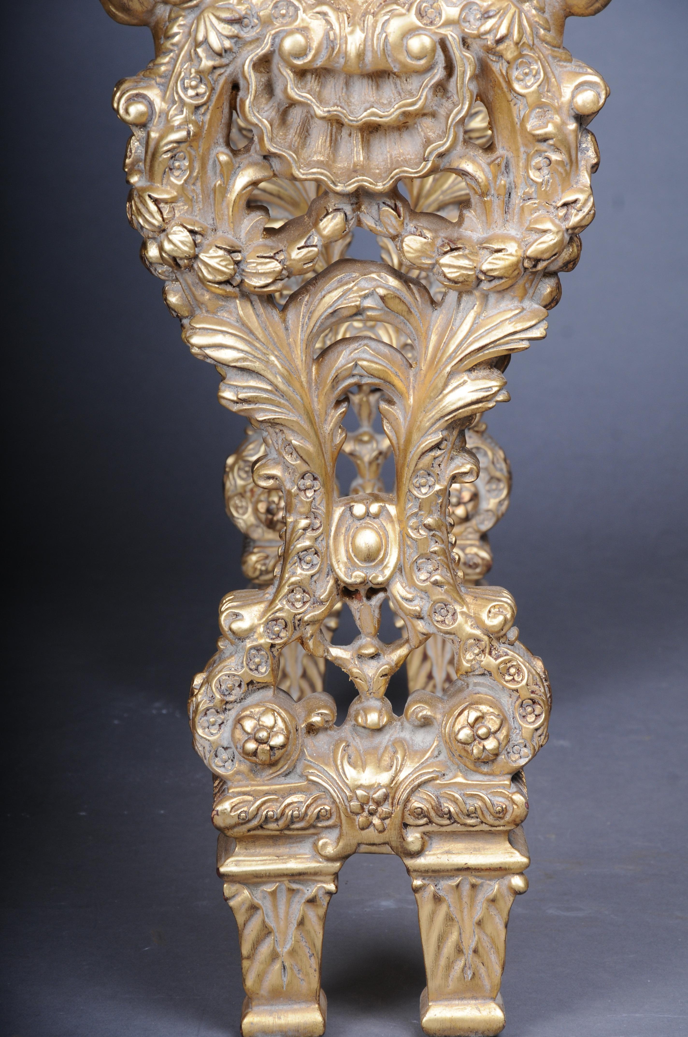 20th Century Impressive wall console gilded with marble, model after F. Linke #2 For Sale 13