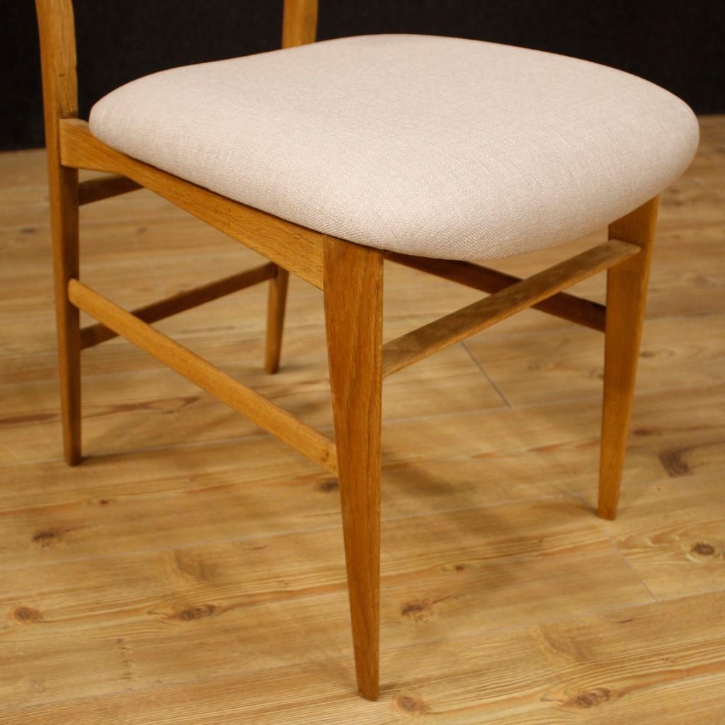4 italienische Designstühle aus grauem Stoff des 20. Jahrhunderts, 1950 (Italienisch)
