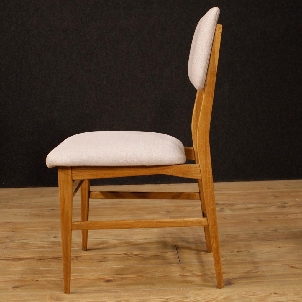 4 italienische Designstühle aus grauem Stoff des 20. Jahrhunderts, 1950 im Zustand „Gut“ in Vicoforte, Piedmont