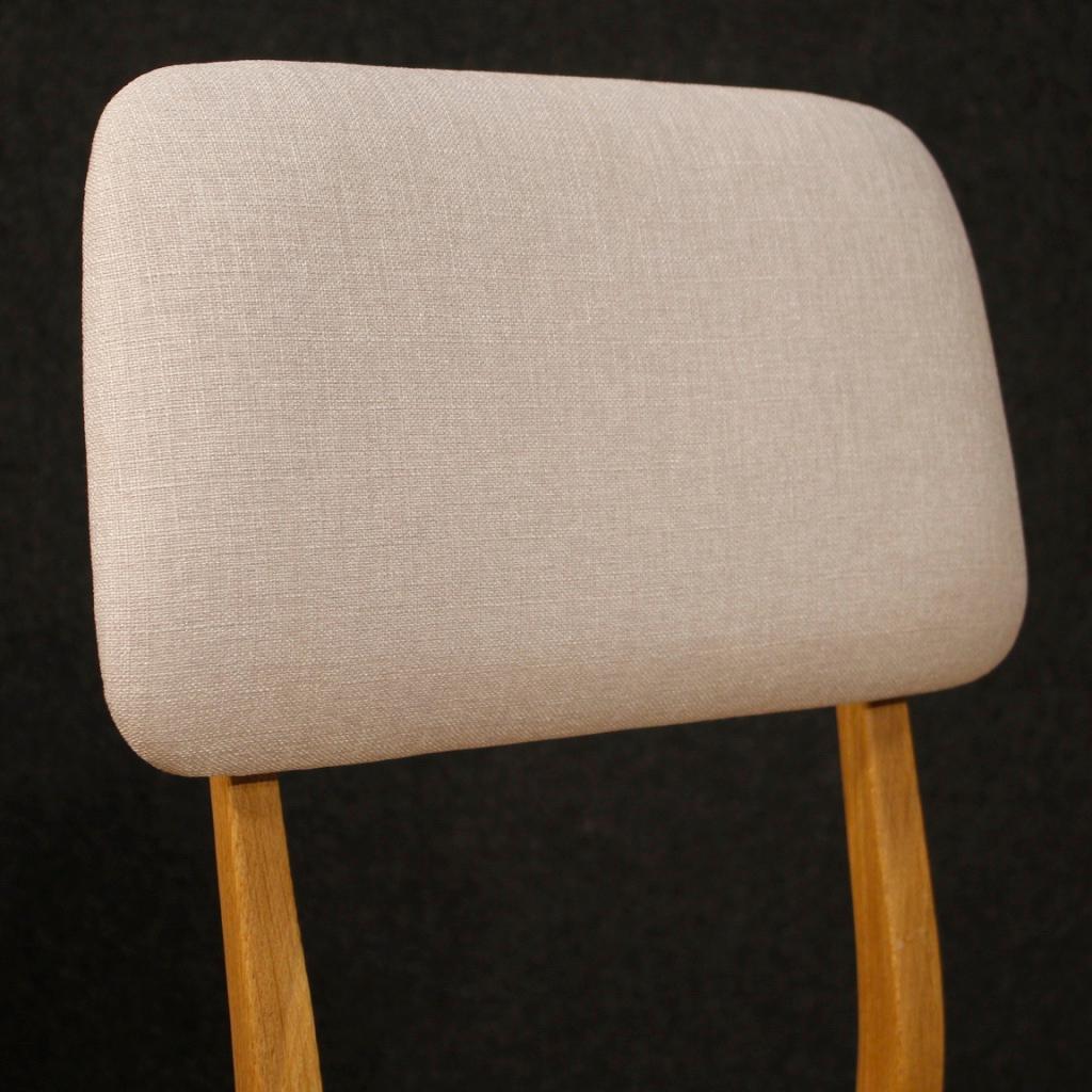 4 italienische Designstühle aus grauem Stoff des 20. Jahrhunderts, 1950 2