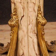 20th Century Lacquered and Gilded Wood French Round Table, 1960