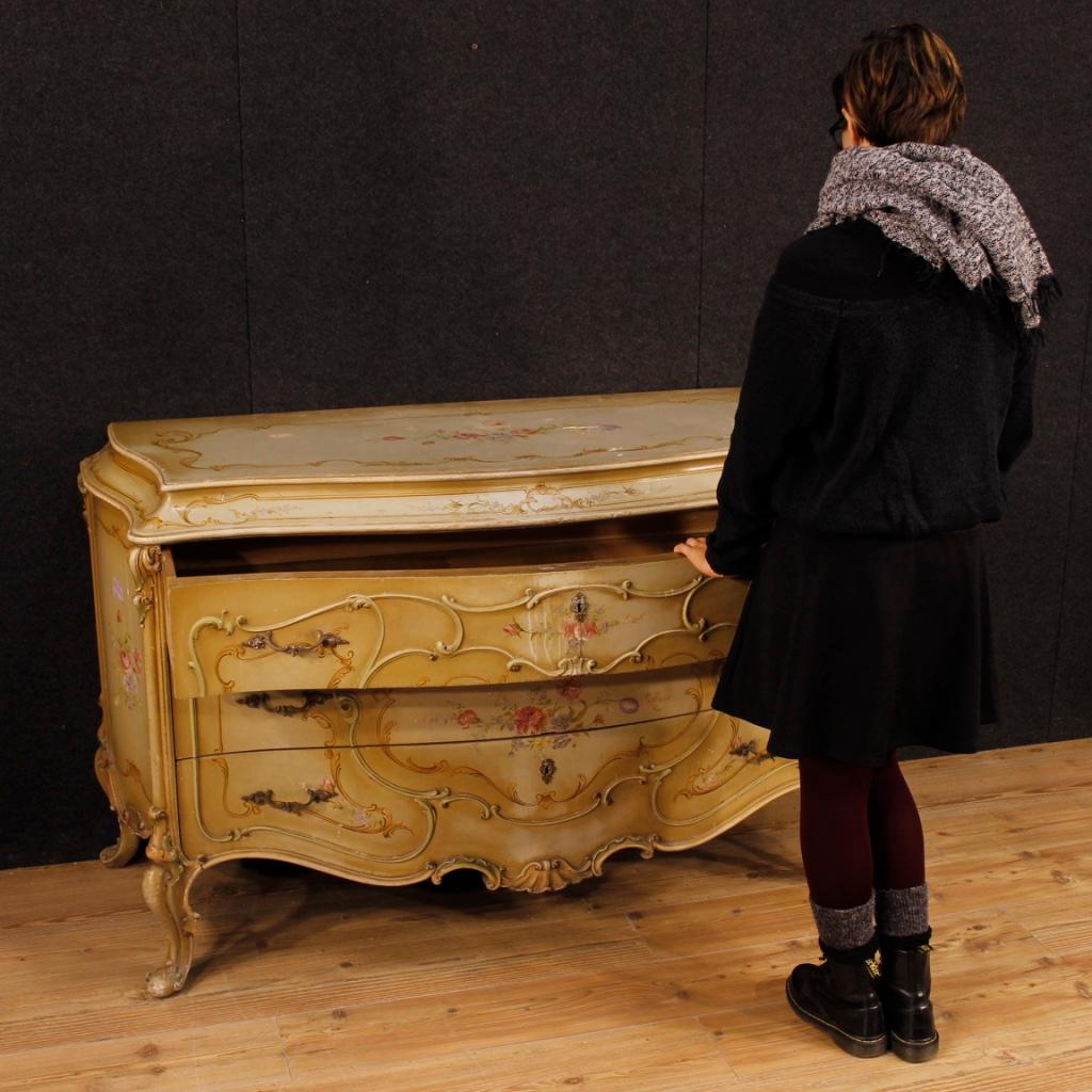 20th Century in Lacquered and Painted Wood Venetian Dresser, 1950 6