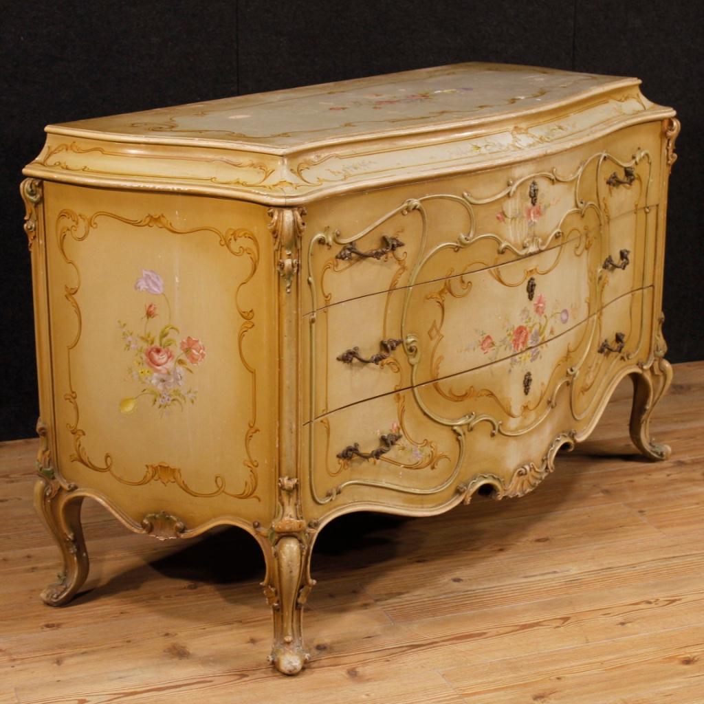 Mid-20th Century 20th Century in Lacquered and Painted Wood Venetian Dresser, 1950