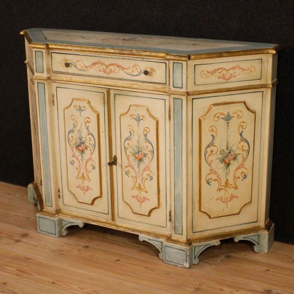 20th Century Painted and Gilded Wood Venetian Sideboard, 1970 6