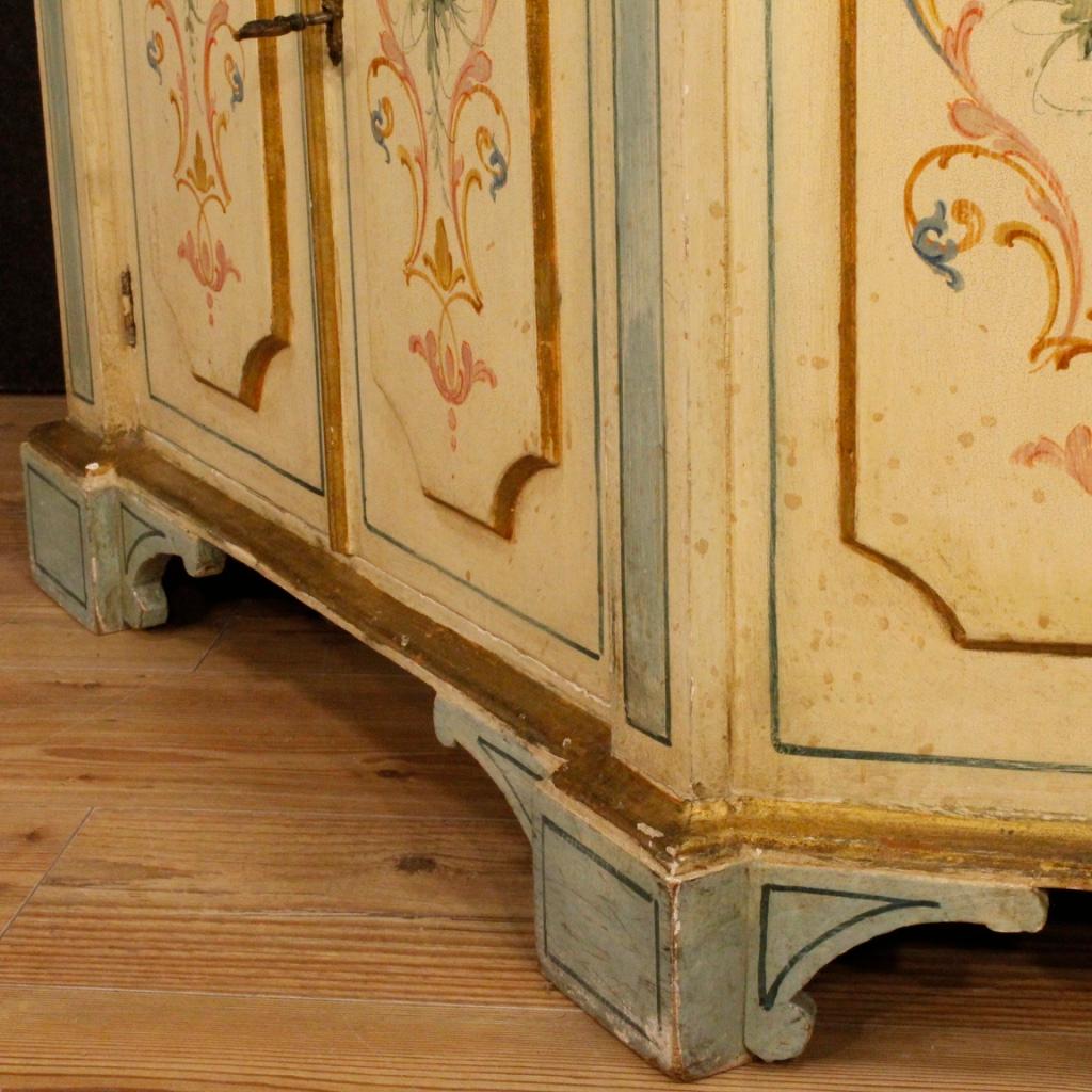 Italian 20th Century Painted and Gilded Wood Venetian Sideboard, 1970