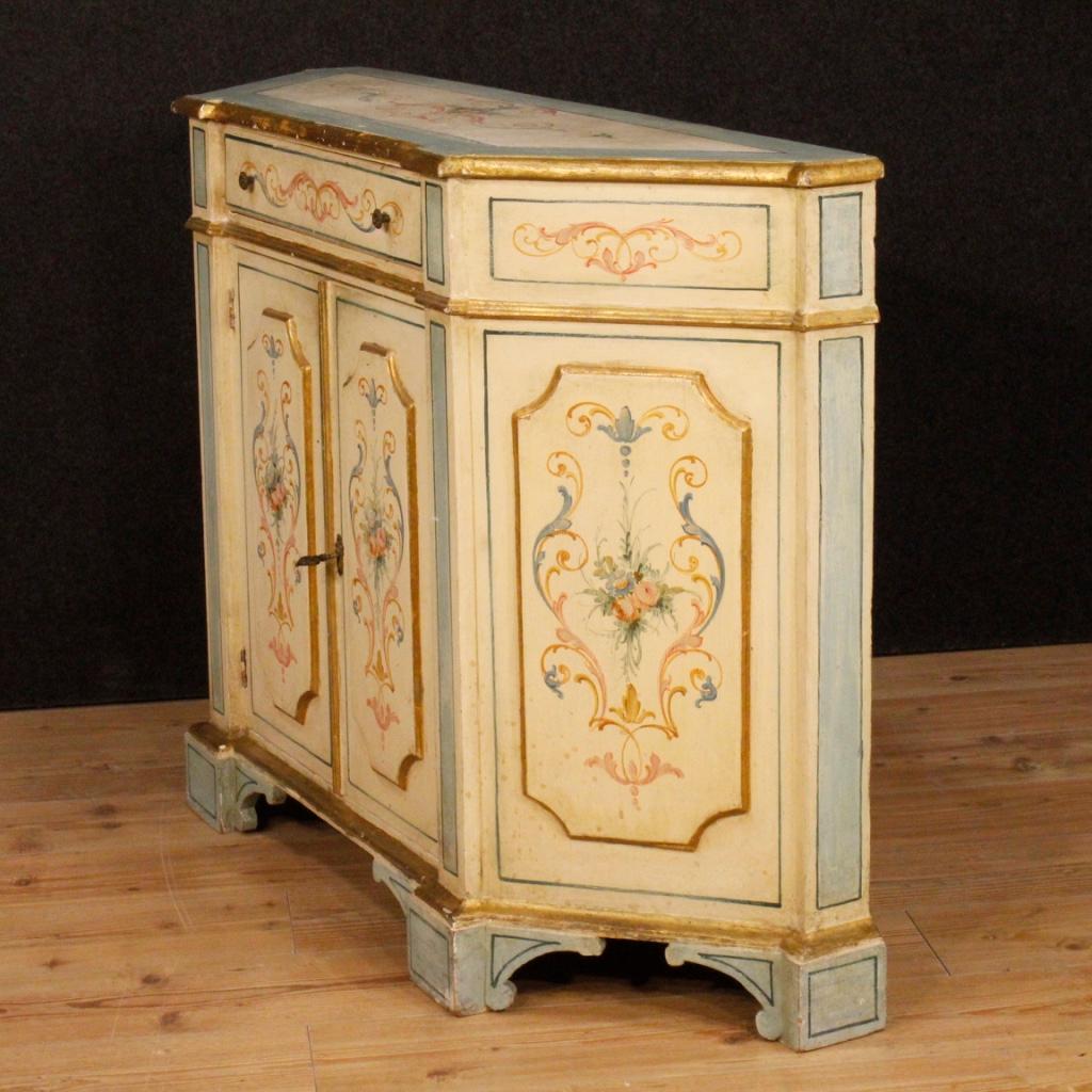 20th Century Painted and Gilded Wood Venetian Sideboard, 1970 2