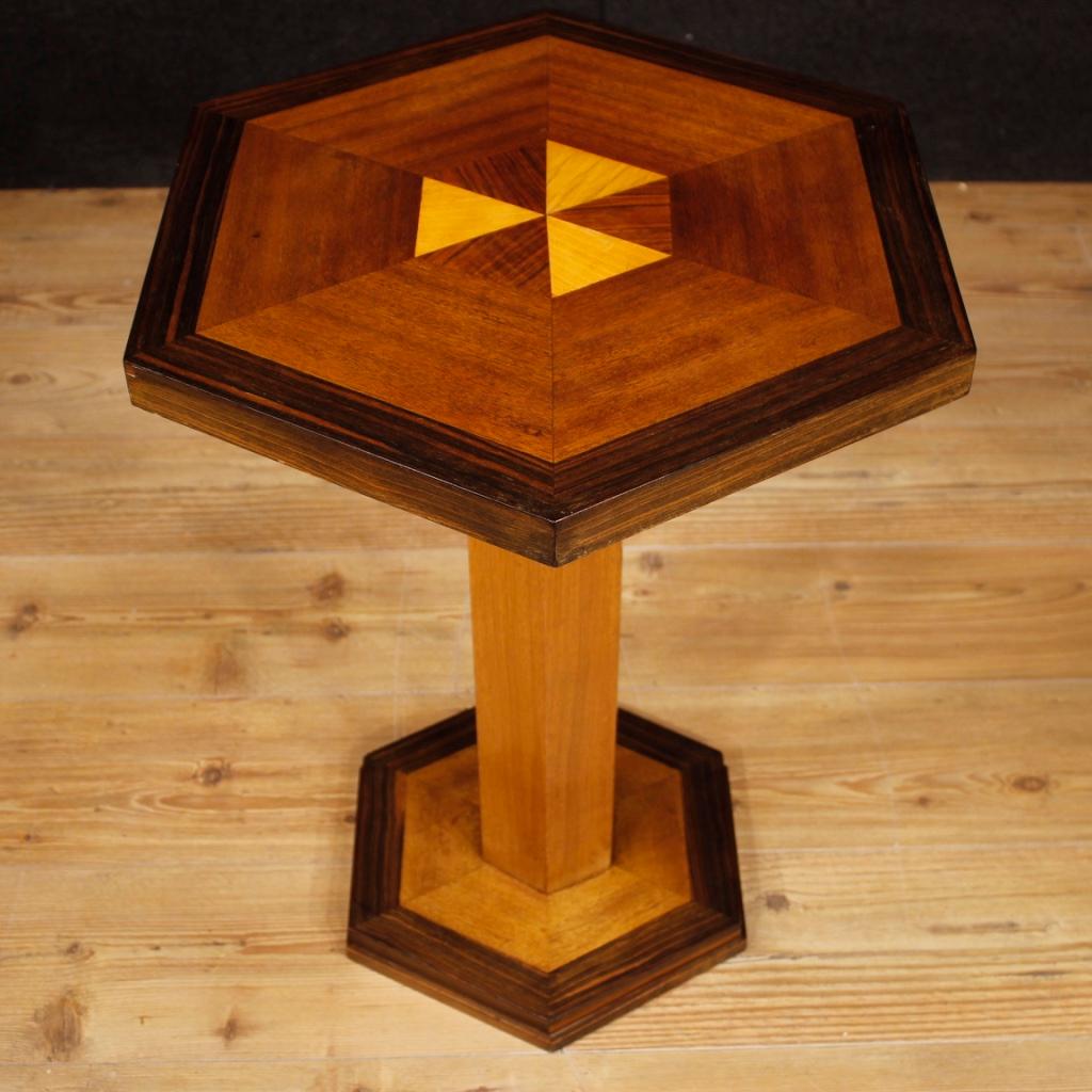 20th Century Wood French Art Deco Style Side Table, 1960 4