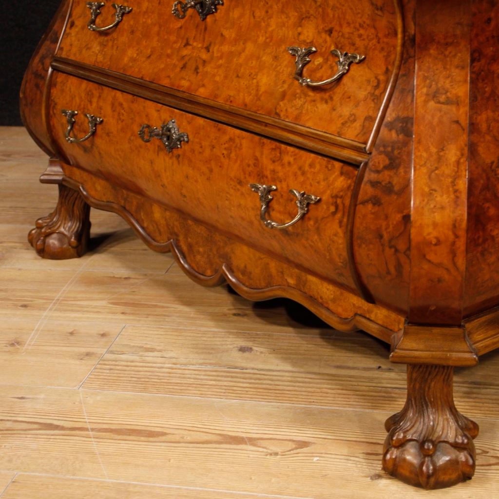 20th Century Walnut, Mahogany, Burl, Maple, Beech Wood Dutch Bureau, 1960  4