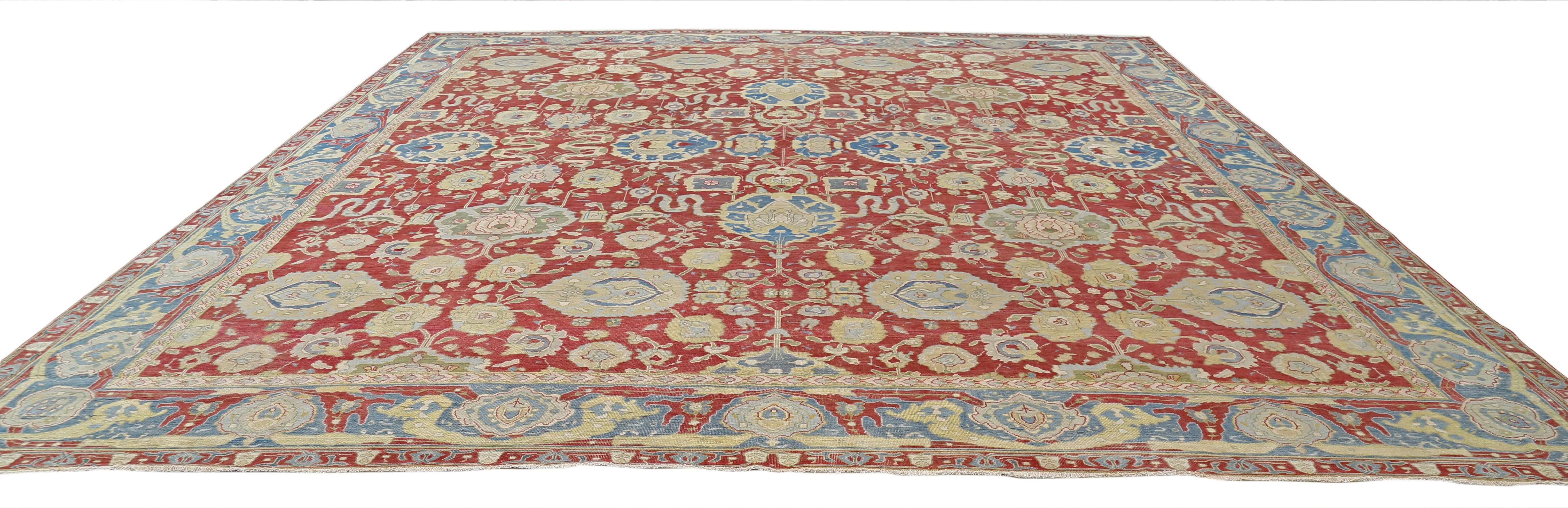 Hand-Woven 20th Century Indian Agra Carpet  For Sale