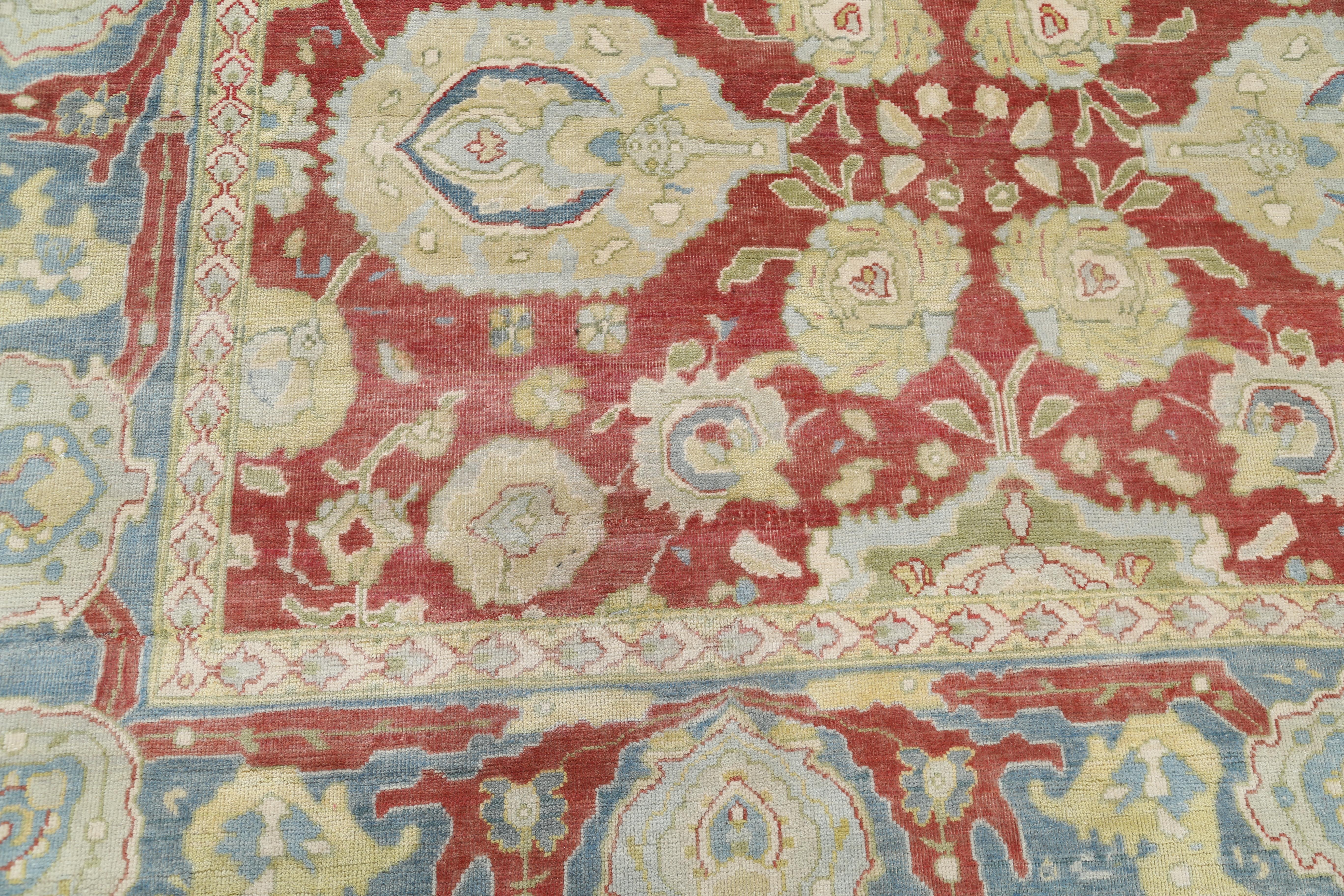 Wool 20th Century Indian Agra Carpet  For Sale