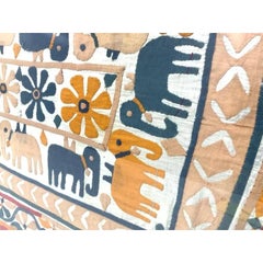 Set of four framed 20th Century Indian Antique Hand-Embroidered Textiles