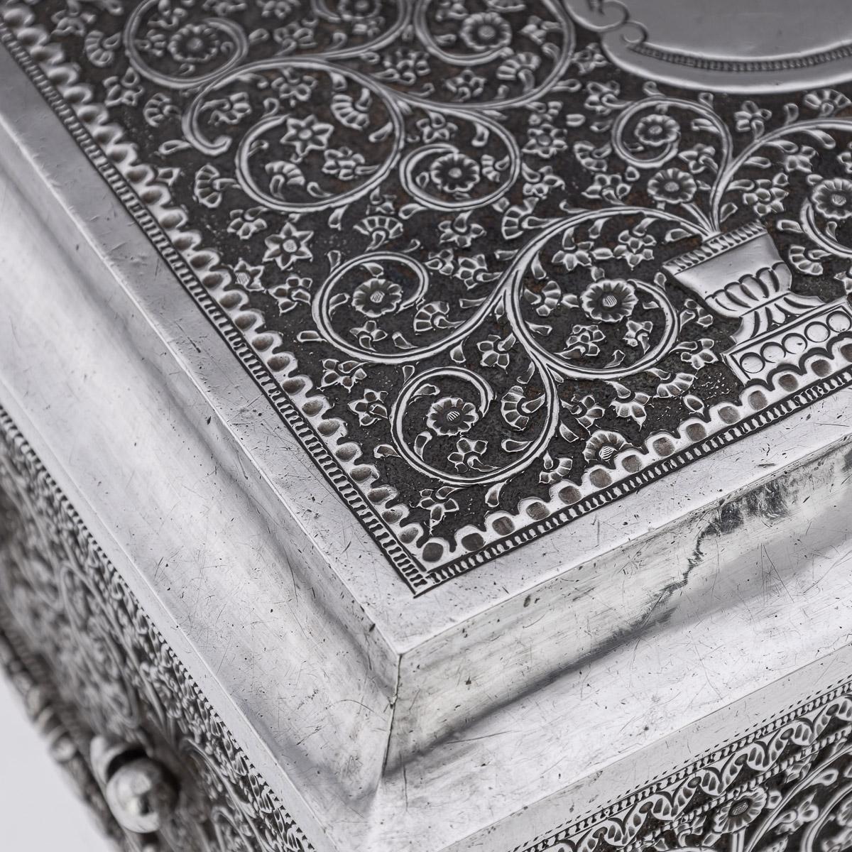20th Century Indian Kutch Solid Silver Treasure Chest / Casket, c.1900 7
