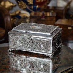 20th Century Indian Kutch Solid Silver Treasure Chest / Casket, c.1900