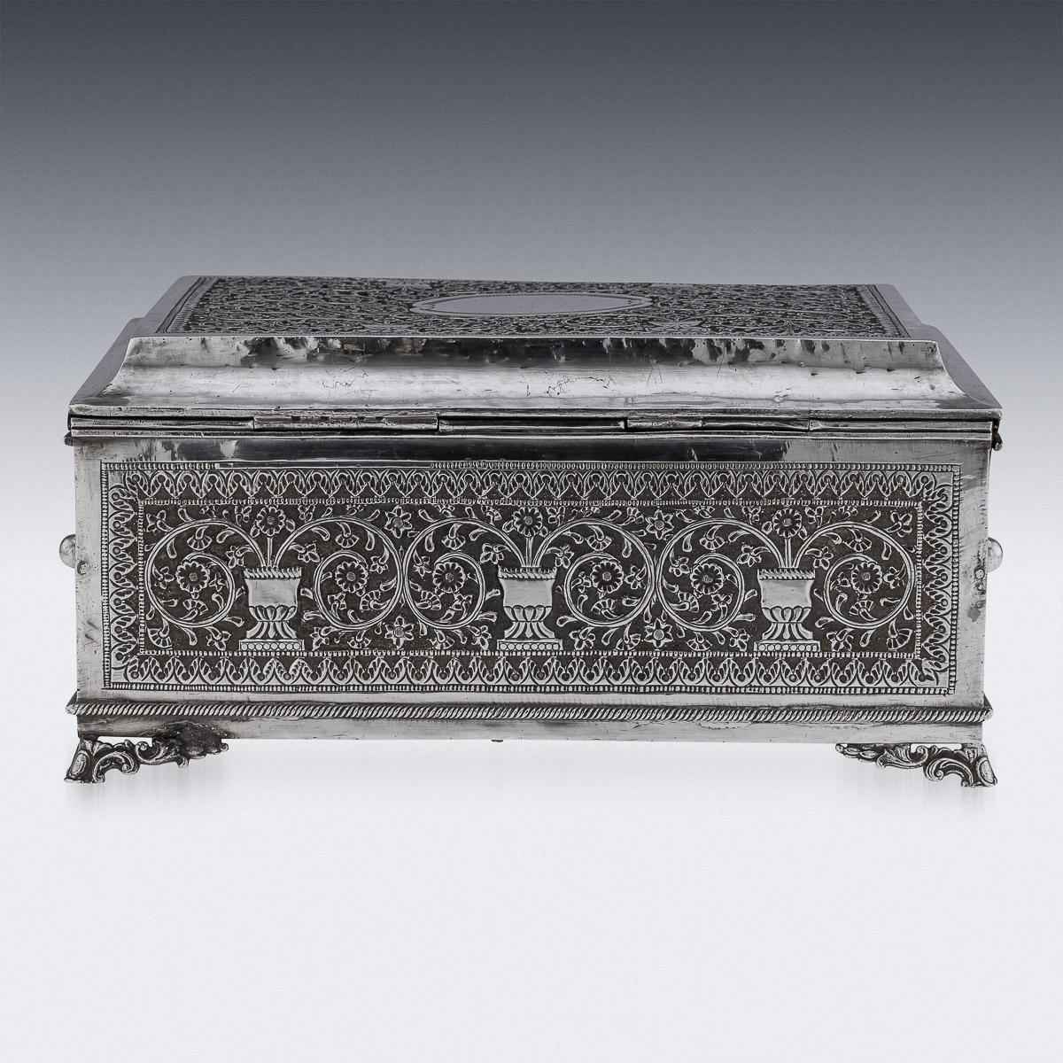 20th Century Indian Kutch Solid Silver Treasure Chest / Casket, c.1900 2