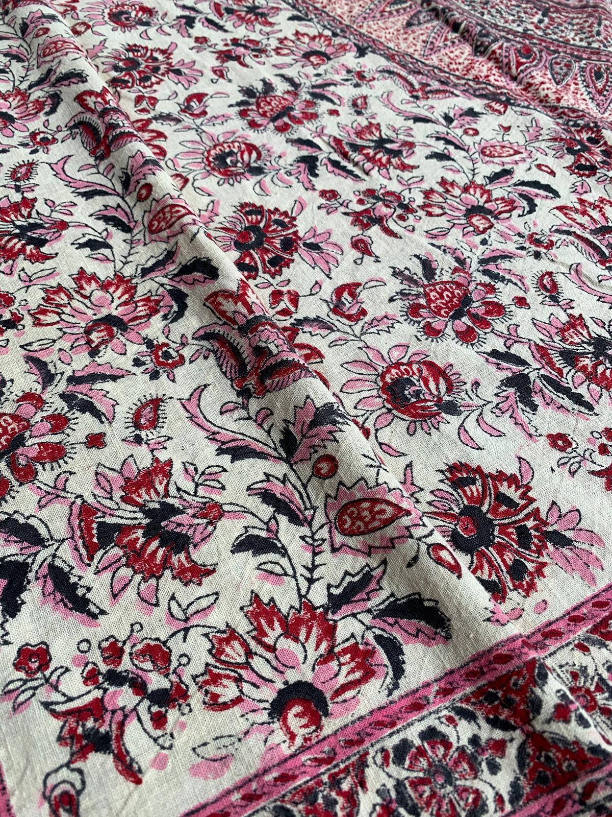 20th Century Indian Pink Lotus Mandala Fabric/Textile For Sale 6