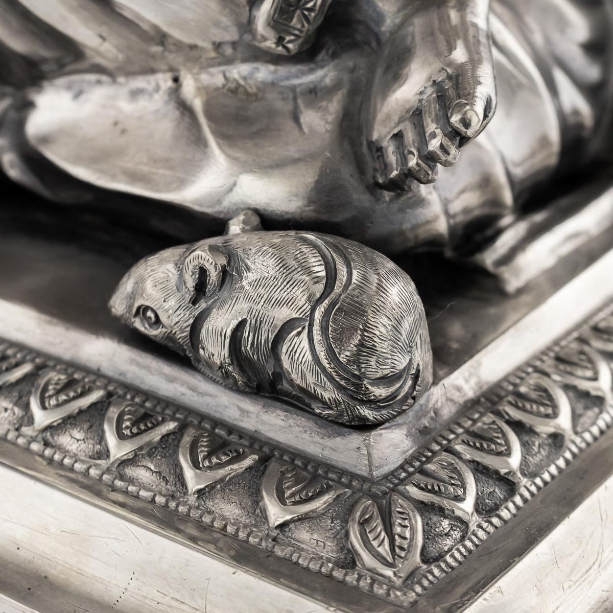 20th Century Indian Silver Statue of Ganesh Chaturthi, Calcutta, circa 1910 8