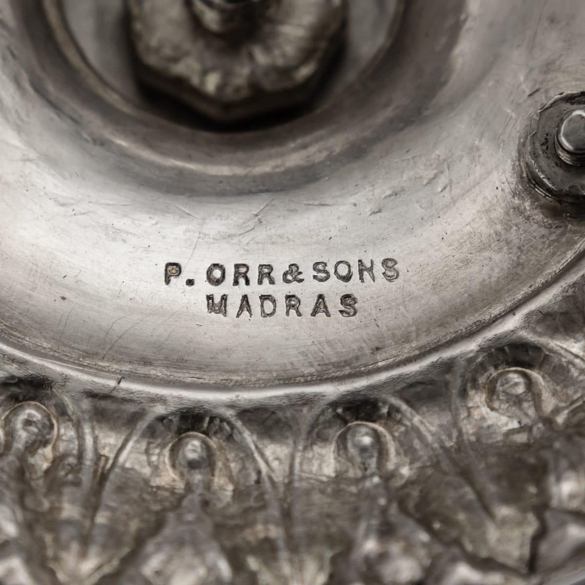 20th Century Indian Solid Silver 28th Regiment Ewer, P.Orr & Sons, circa 1900 15