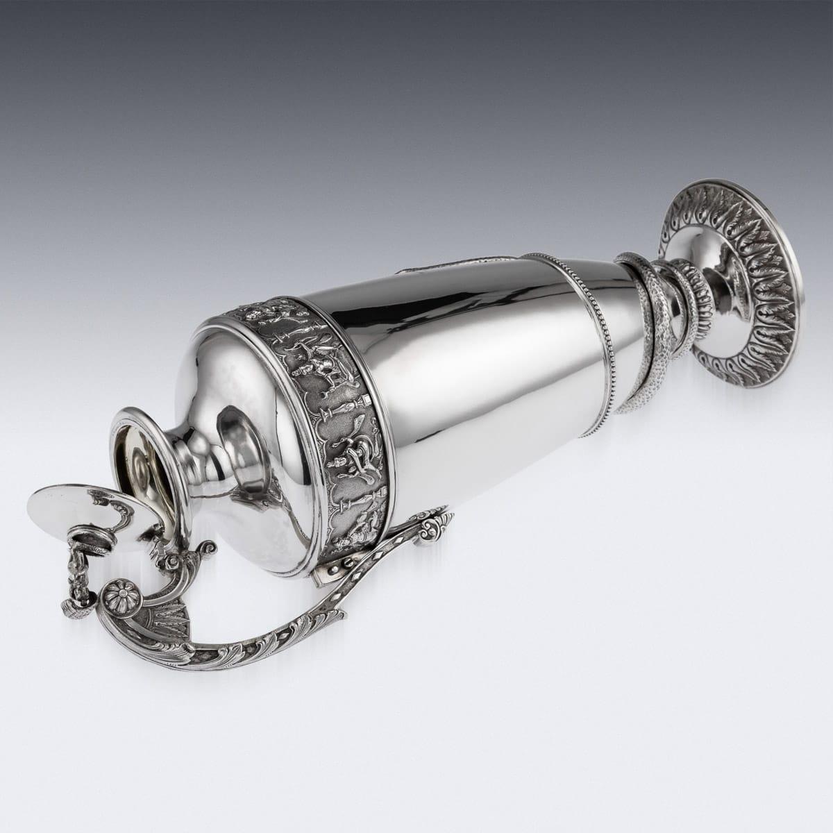 20th Century Indian Solid Silver 28th Regiment Ewer, P.Orr & Sons, circa 1900 4