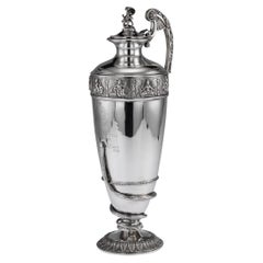 20th Century Indian Solid Silver 28th Regiment Ewer, P.Orr & Sons, circa 1900