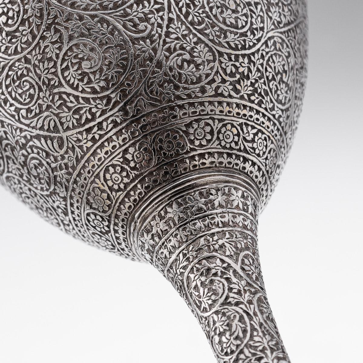 Paire de gobelets à vin « châle » indiens en argent massif du 20ème siècle, Cachemire, vers 1900 en vente 7