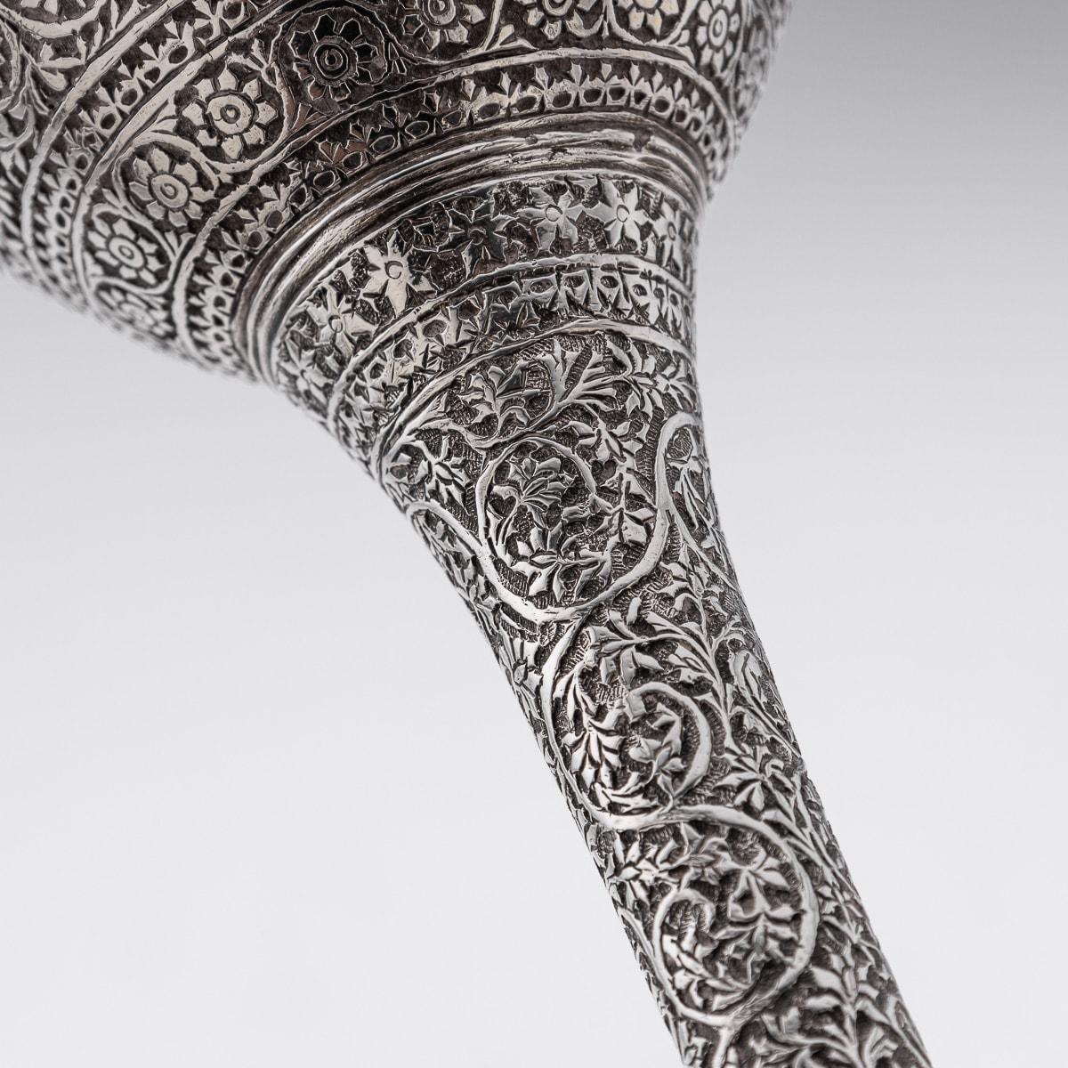 Paire de gobelets à vin « châle » indiens en argent massif du 20ème siècle, Cachemire, vers 1900 en vente 8