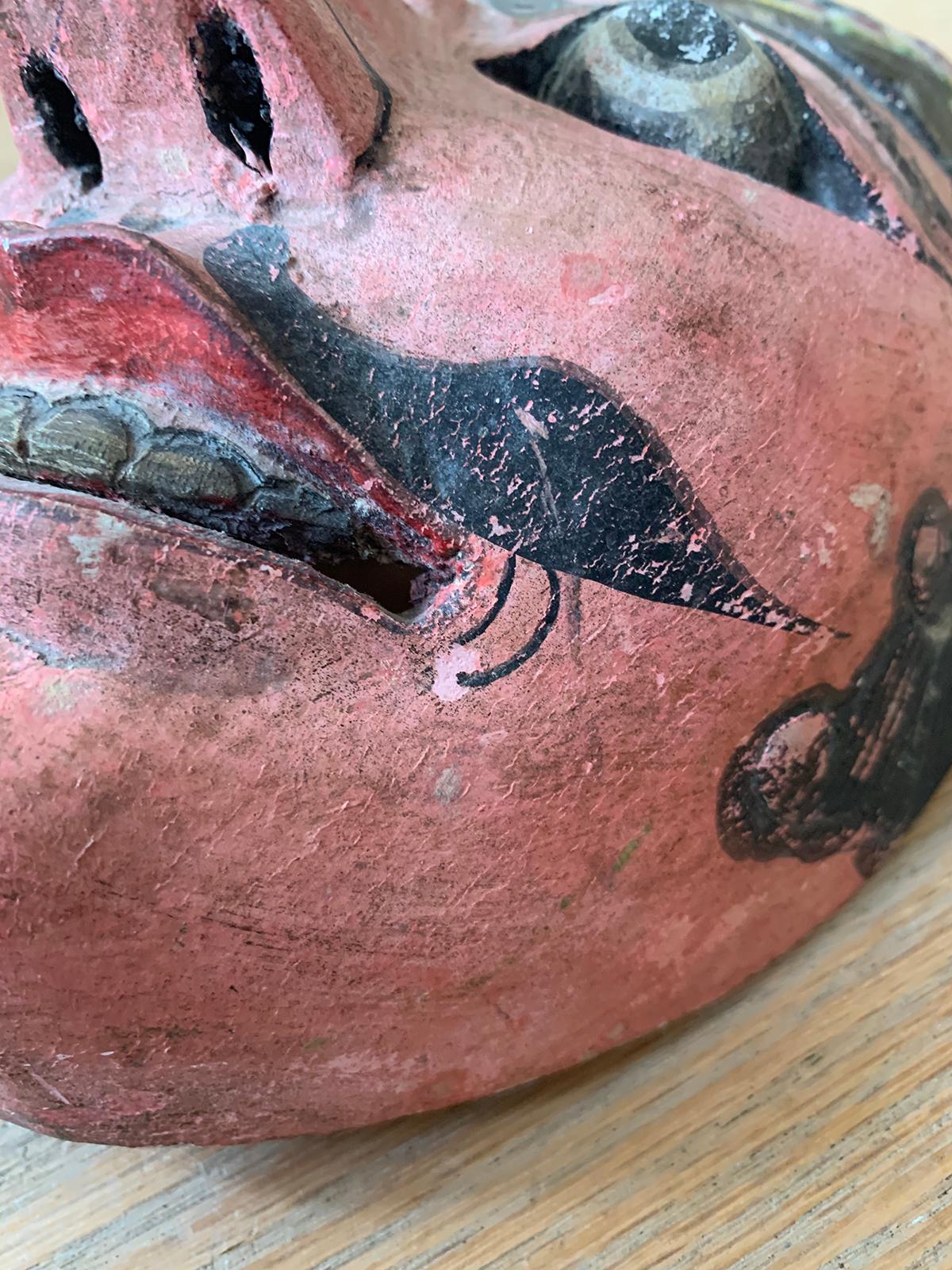 20th Century Indonesian Balinese Topeng Carved Polychrome Mask, circa 1940s 6