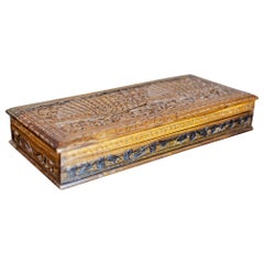 Antique 20th Century Indonesian Carved Coffret