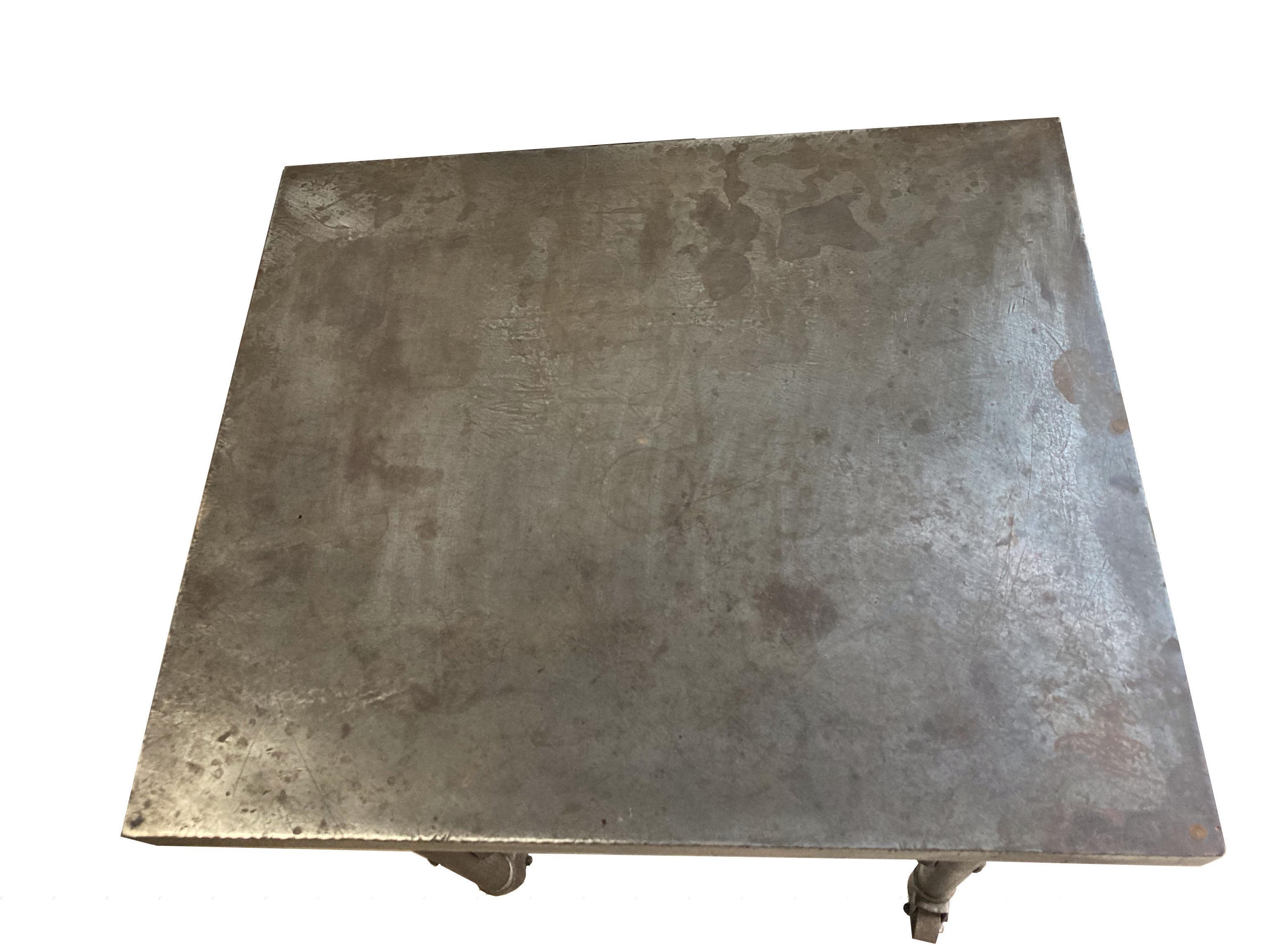 20th Century Industrial Cast Iron Turtle Table 8