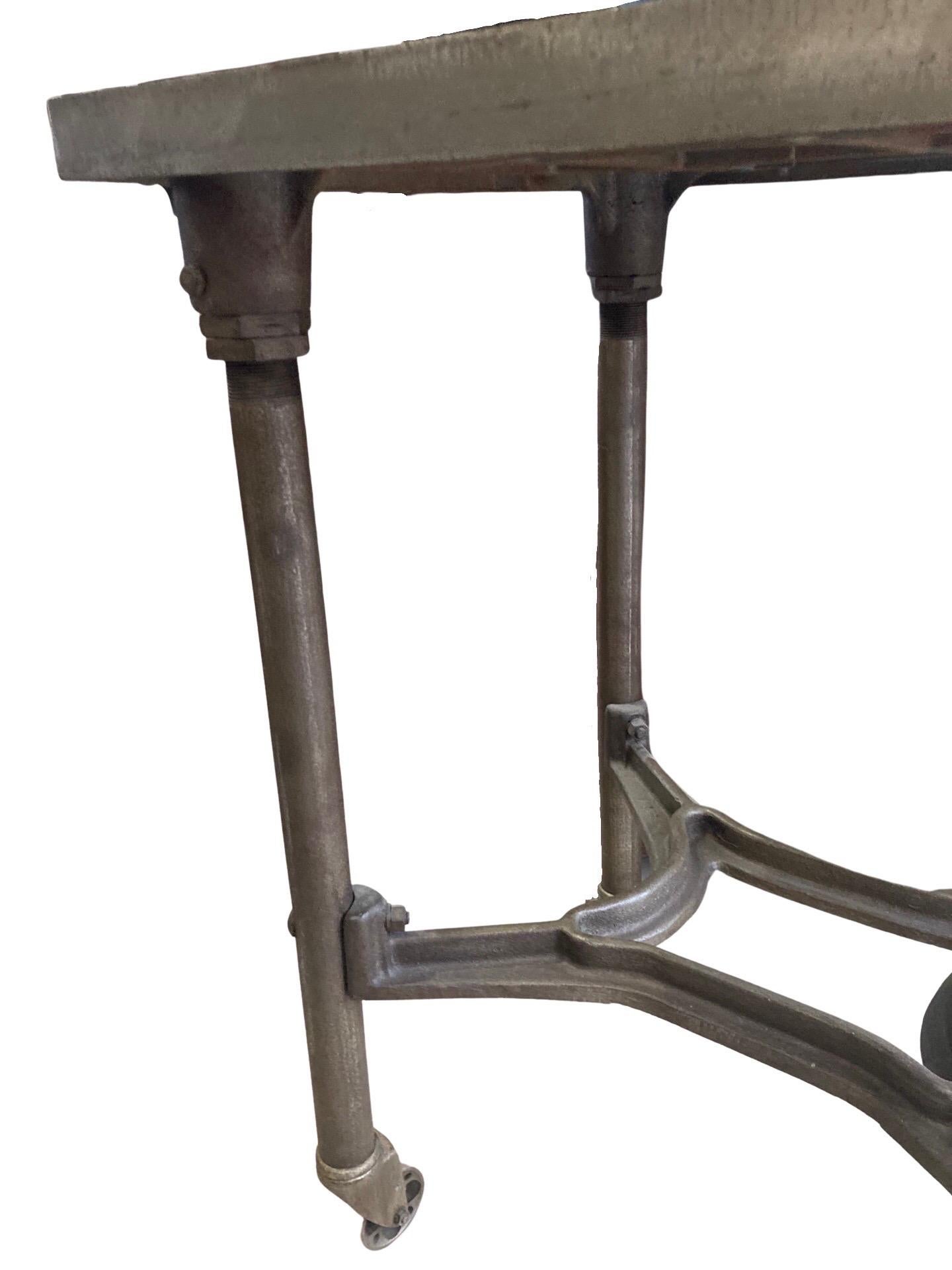 American 20th Century Industrial Cast Iron Turtle Table