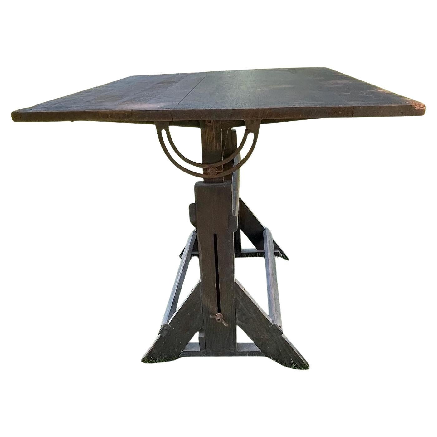 20th Century Industrial Drafting Table For Sale