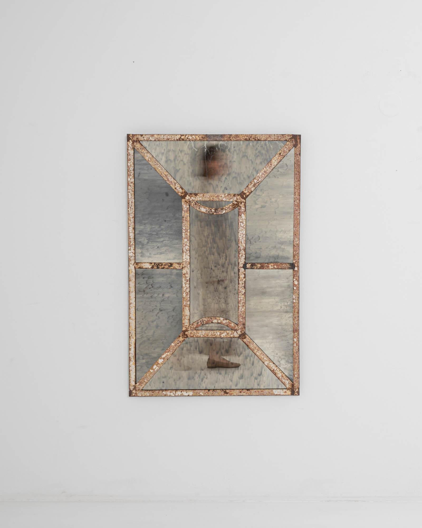 20th Century Industrial French Metal Mirror  For Sale 1
