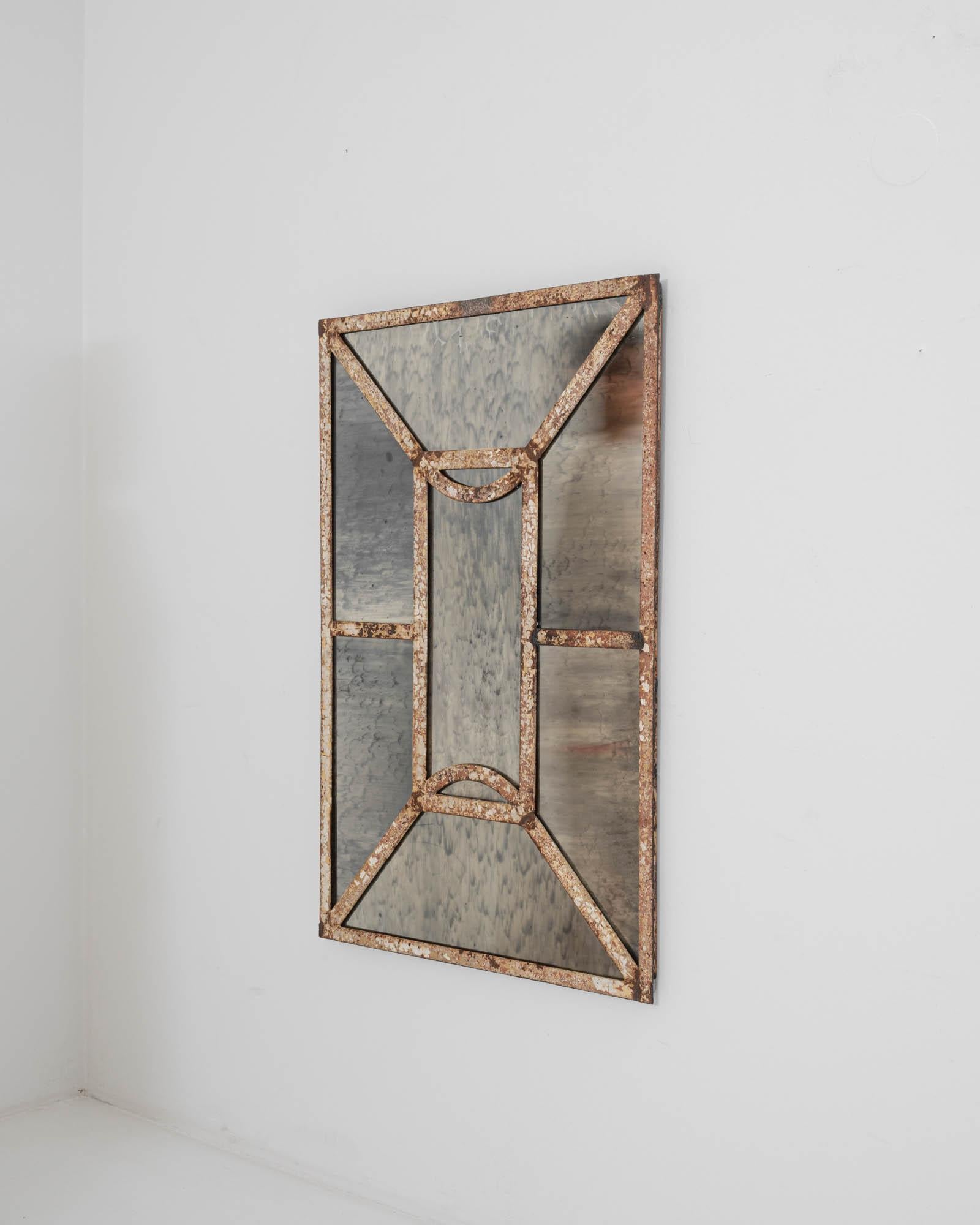 20th Century Industrial French Metal Mirror  For Sale 4