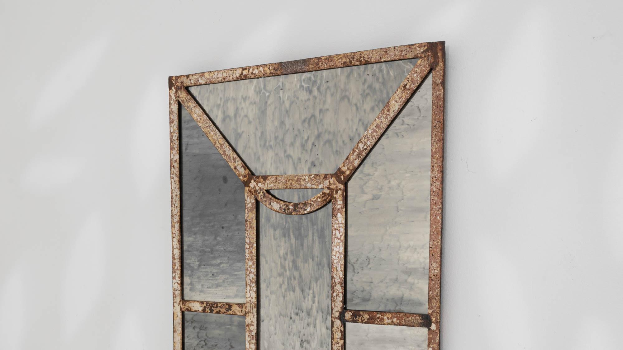 20th Century Industrial French Metal Mirror  For Sale 6