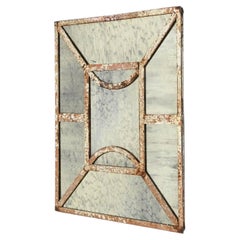 20th Century Industrial French Metal Mirror