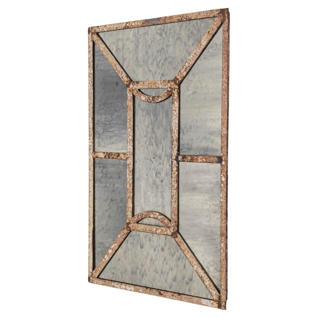 20th Century Industrial French Metal Mirror  For Sale