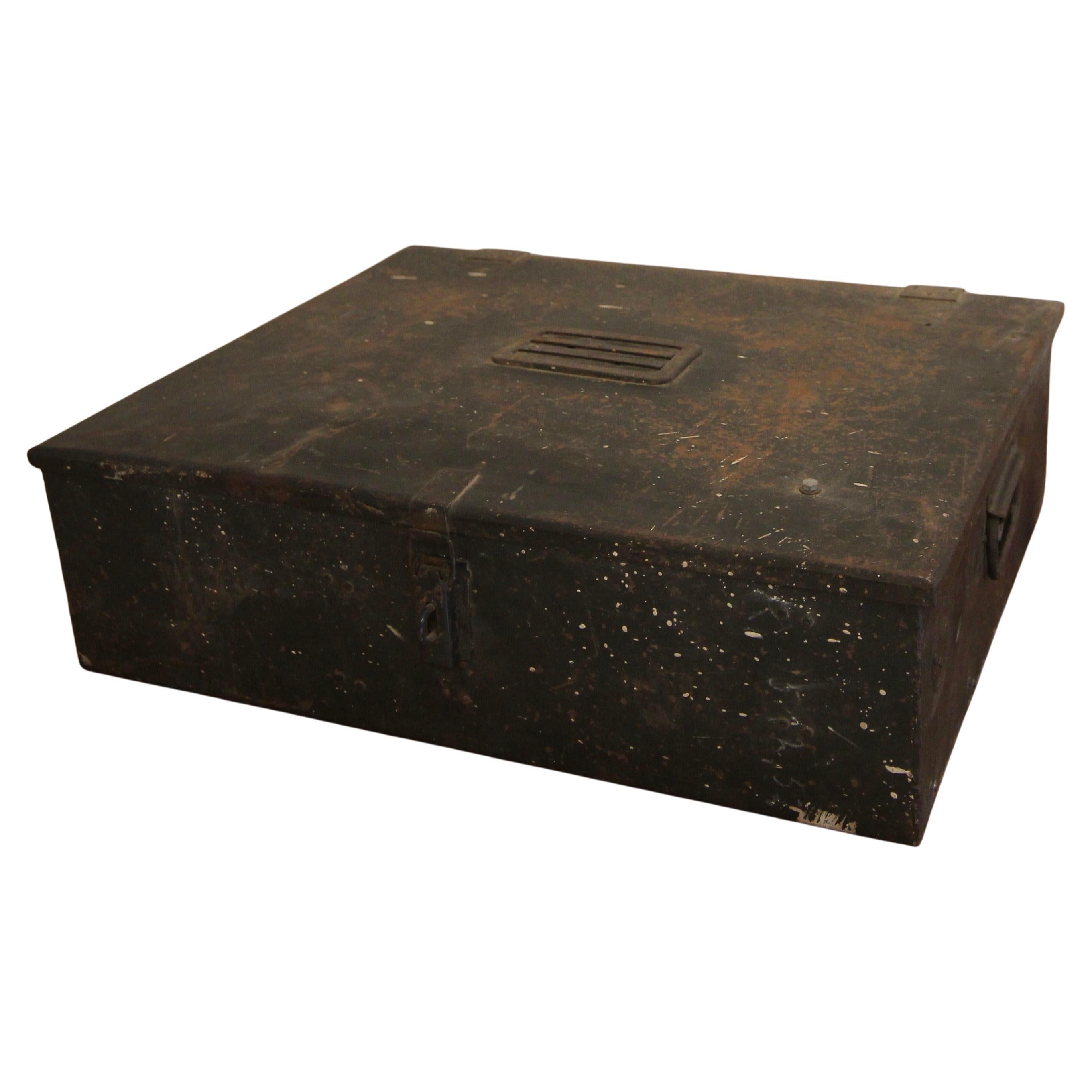 20th Century Industrial Metal Box