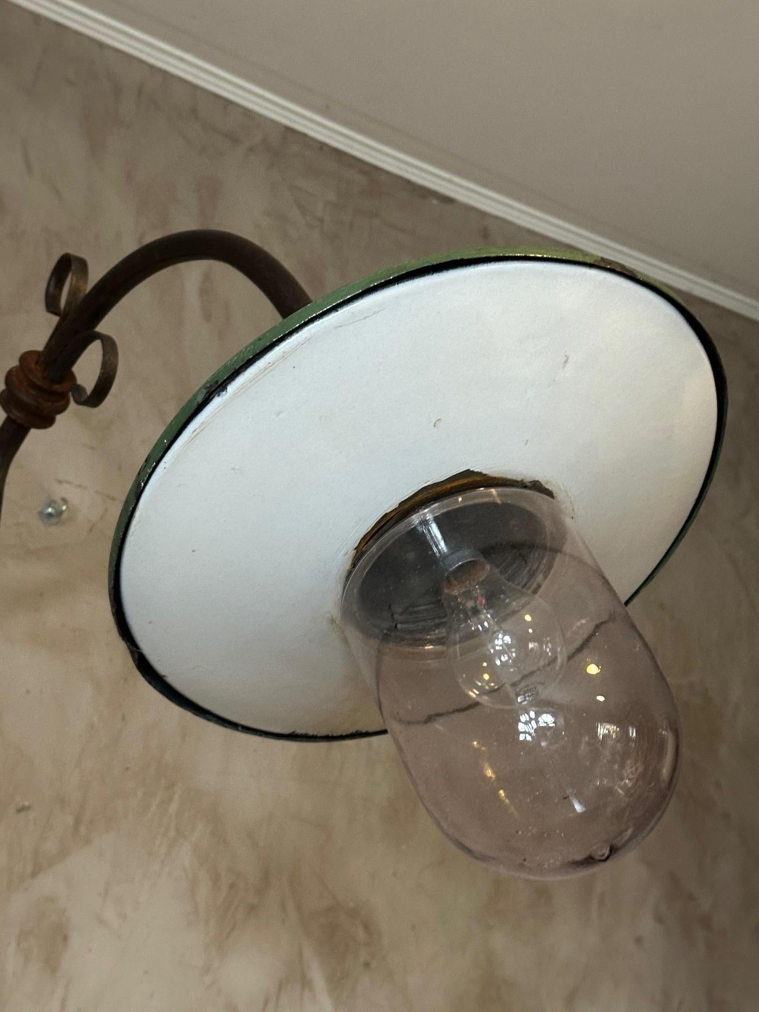 20th century Industrial Metal Outdoor Wall Light, 1920s For Sale 3