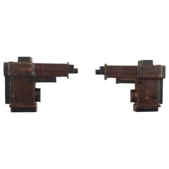 20th Century Industrial Wooden Foundry Molds, Pair