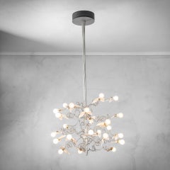 20th Century Ingo Maurer Chandelier model Birdie in Metal and wings diffusers