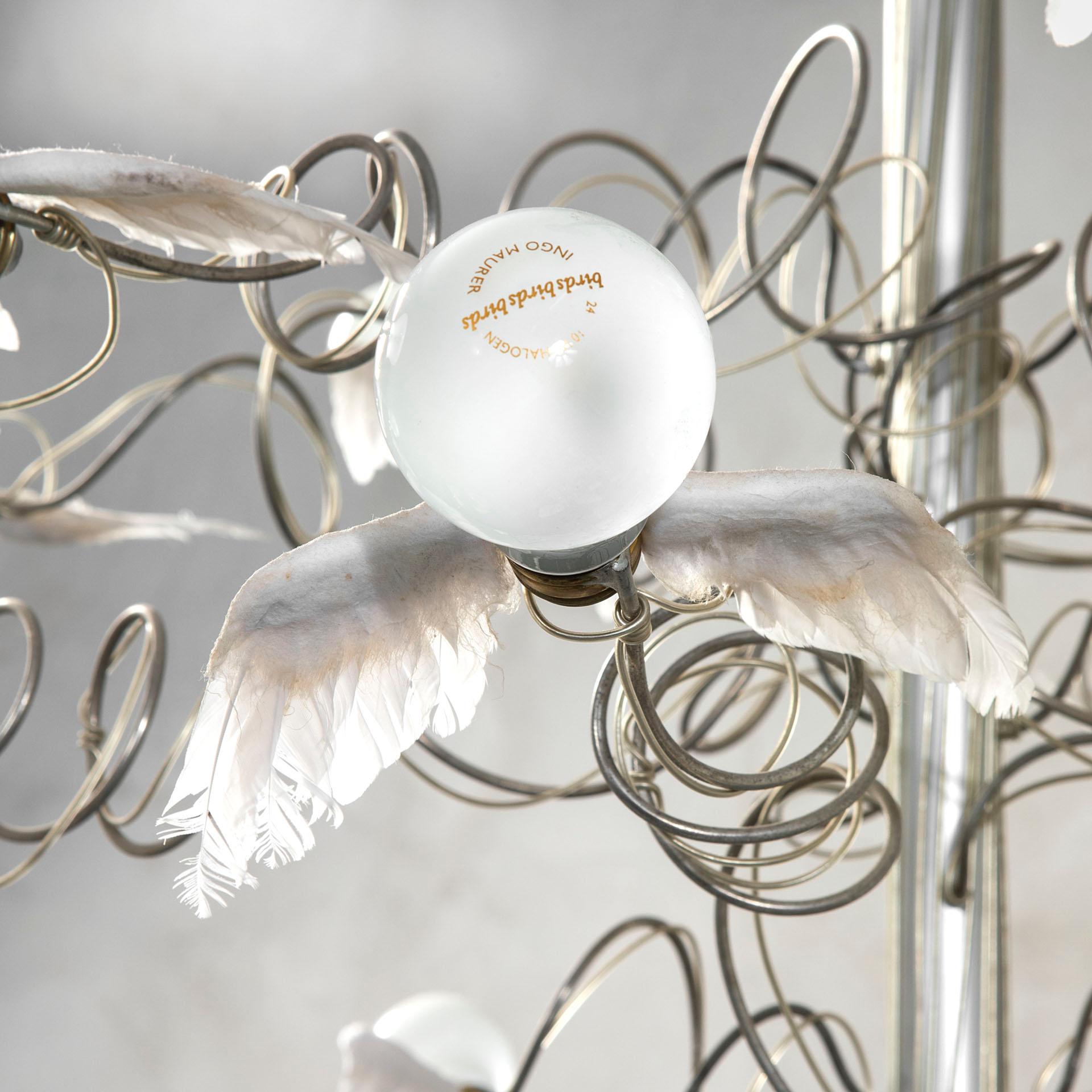 20th Century Ingo Maurer Chandelier model Birdie in Metal and wings diffusers In Good Condition For Sale In Turin, Turin