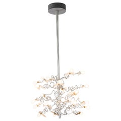 20th Century Ingo Maurer Chandelier model Birdie in Metal and wings diffusers