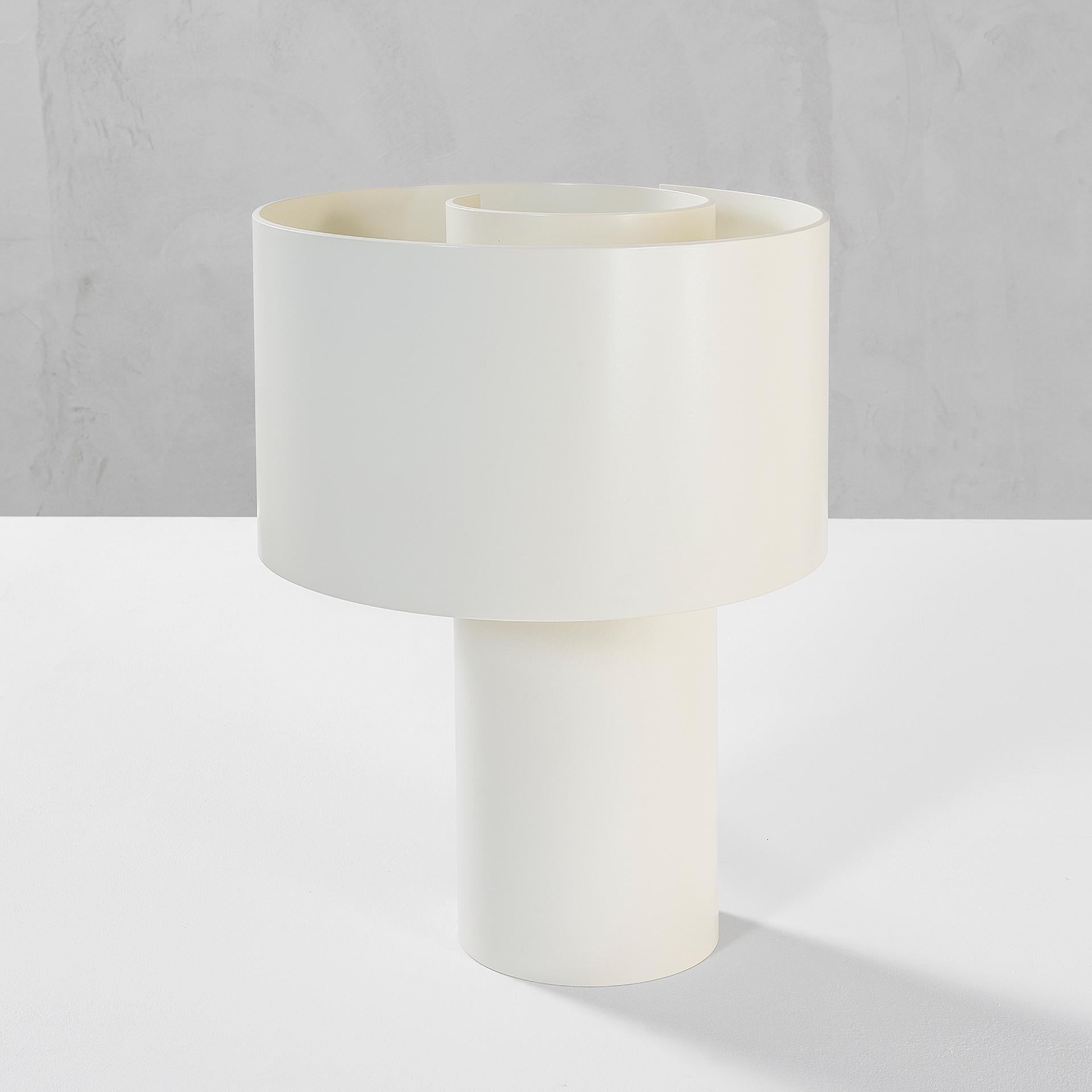 Mid-Century Modern 20th Century Ingrid Hsalmarson Table Lamp mod. Spirale New Lamp in Aluminum