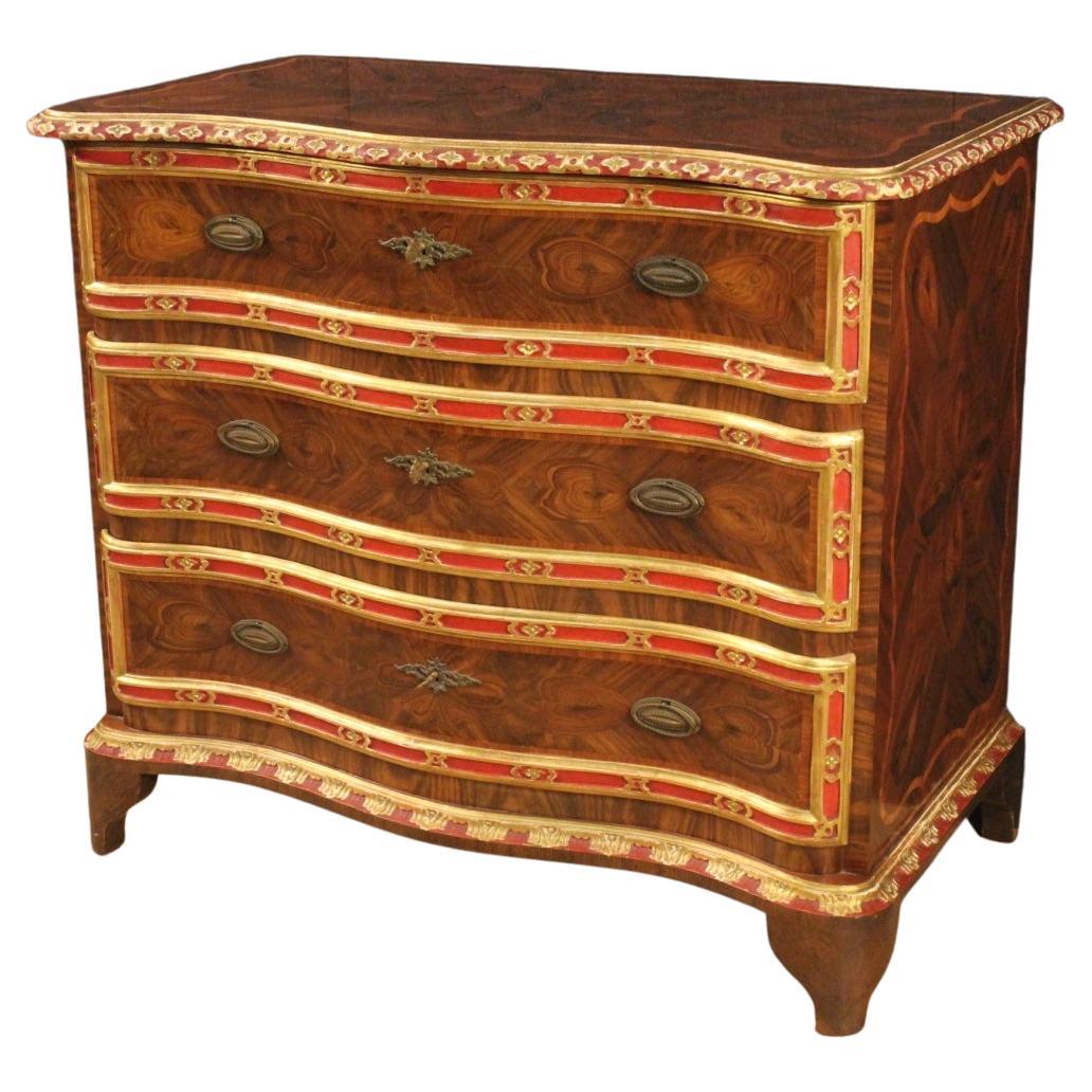  20th Century Inlaid and Painted Rosewood and Palisander Genoese Dresser, 1950s