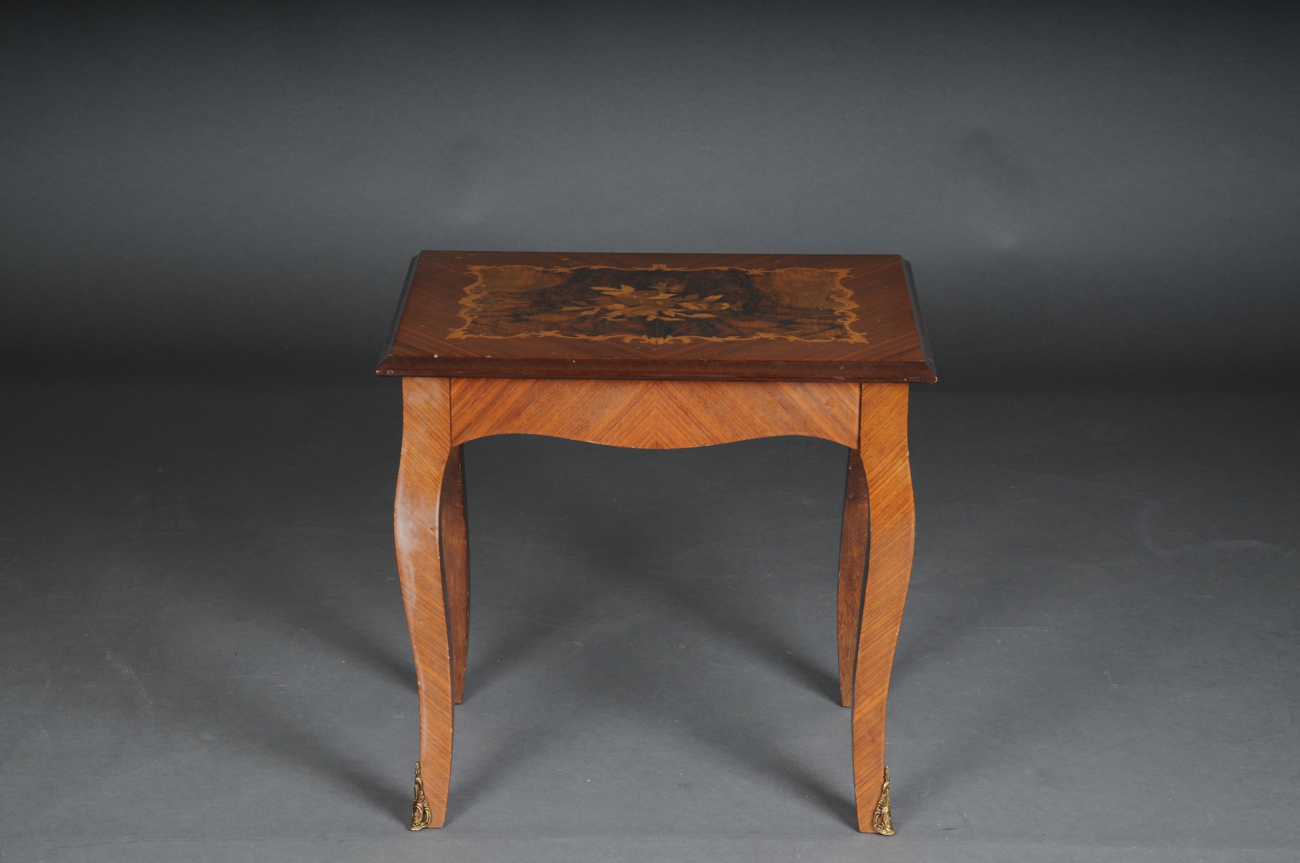 20th Century inlaid baroque side table
Solid wood body veneer. Rich marquetry plate.