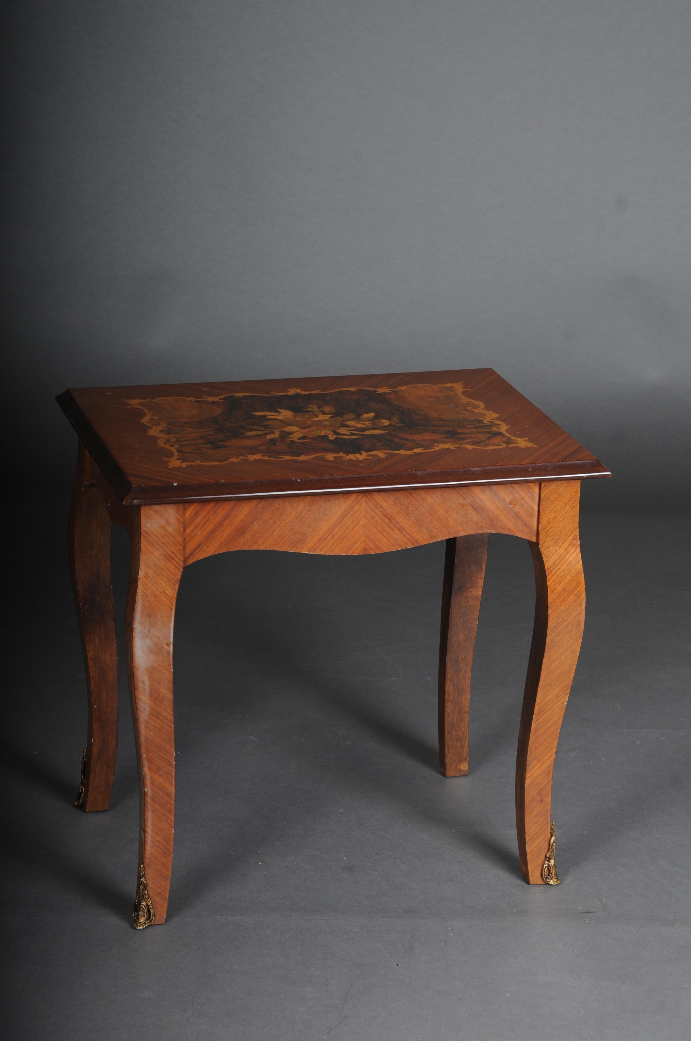 Baroque Revival 20th Century inlaid baroque side table For Sale