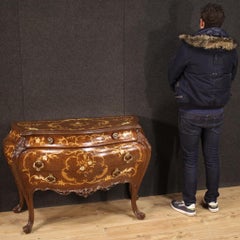 20th Century Inlaid Burl, Elm, Beech, Maple, Fruitwood Italian Dresser, 1960s