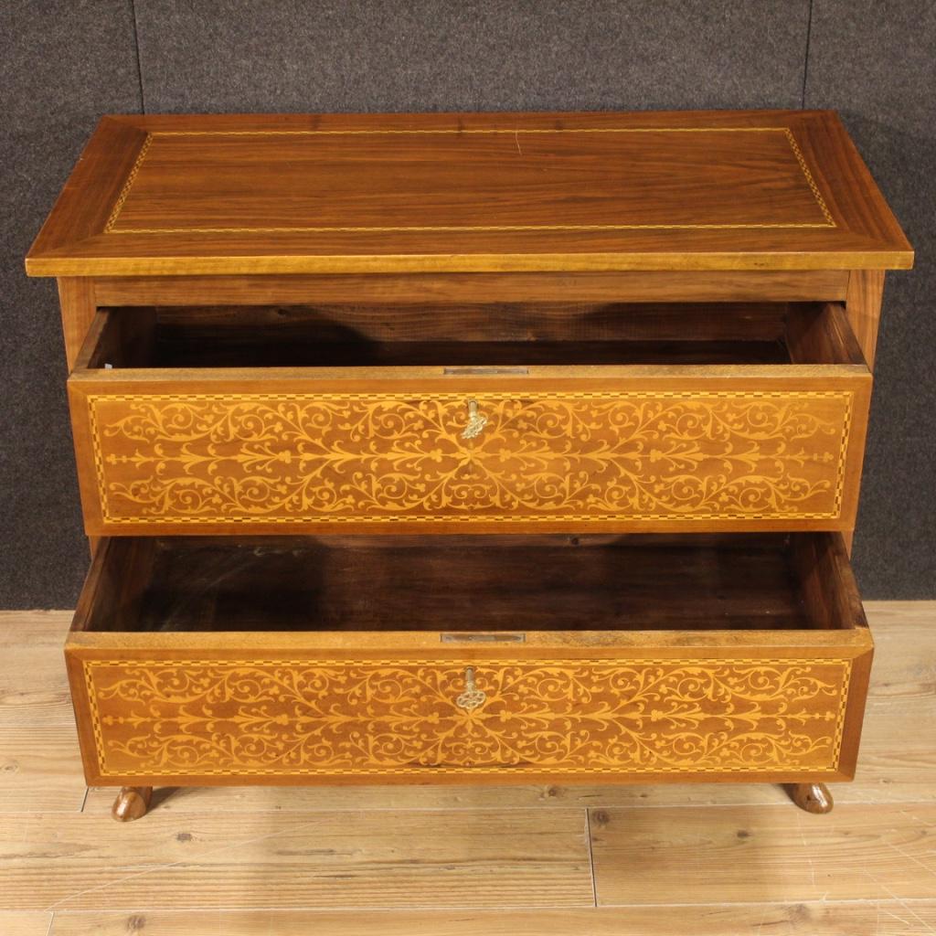 20th Century Inlaid Exotic Wood Italian Dresser, 1980 4