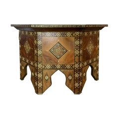 20th Century Inlaid Moroccan Hexagonal Coffee Table